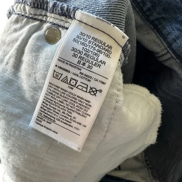 Women’s GAP Low Rise Wide Leg Jeans Ripped Hem (Low Rise Stride) 100% Cotton - Picture 7 of 11